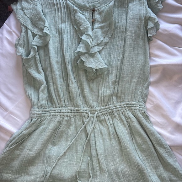 FP Movement by Free People Mint Ruffle Shorts Romper #136 - Picture 5 of 10